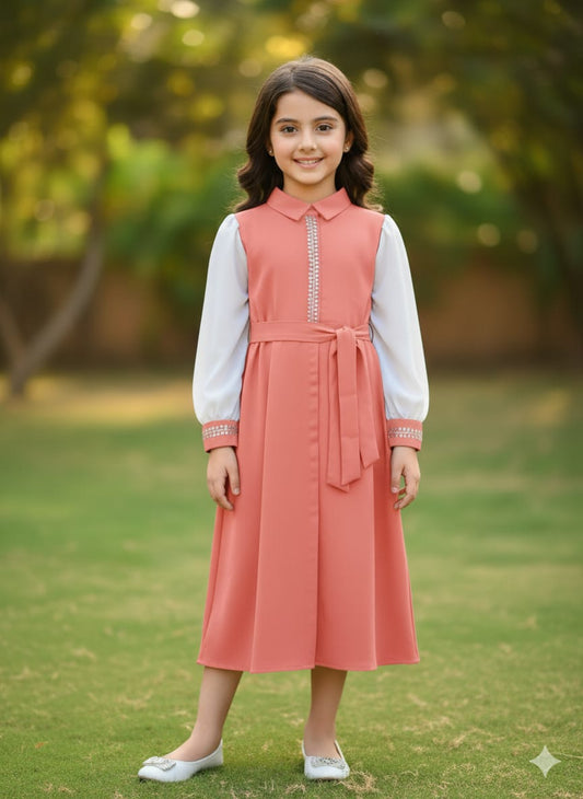 Elegant Western Midi Dress for Girls