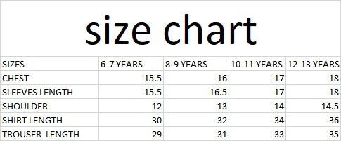 Elegant Cotton Outfit for Kids (Ages 6–13 Years)