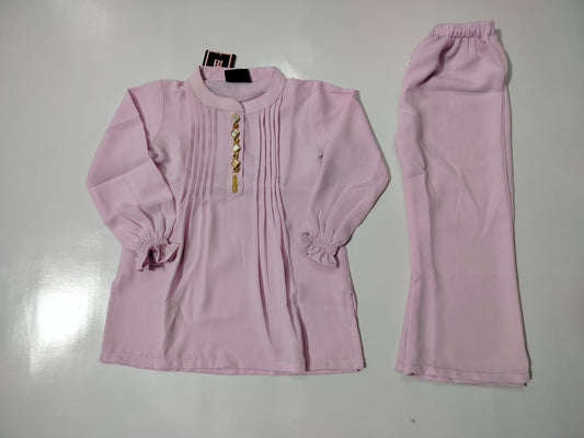 Girls Georgette Kurti with Trouser – 2 Piece Set (Ages 2 to 7 Years)