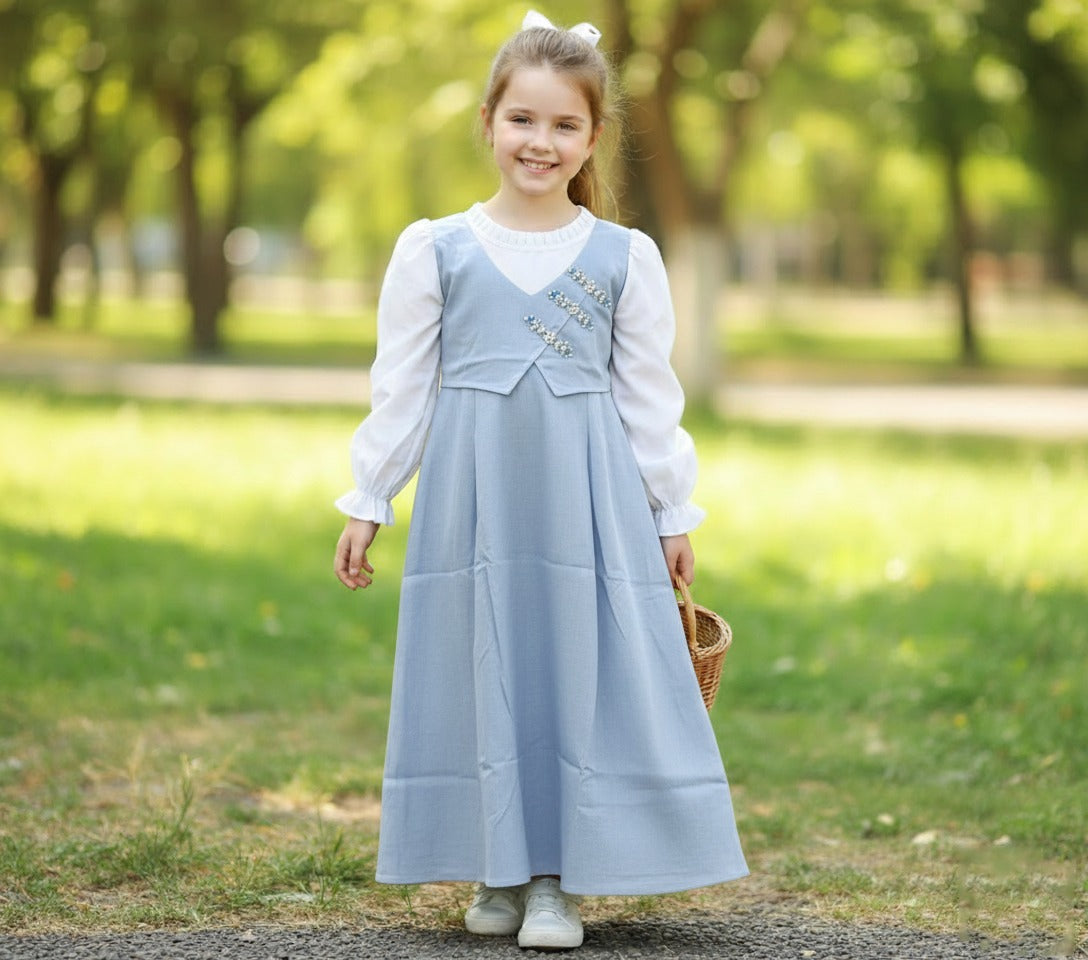 Elegant Western Long Frock for Girls