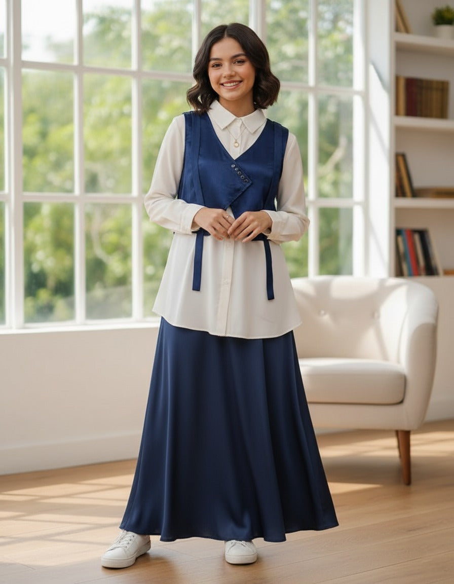 Elegant 3-Piece Plazo, Shirt & Koti Set