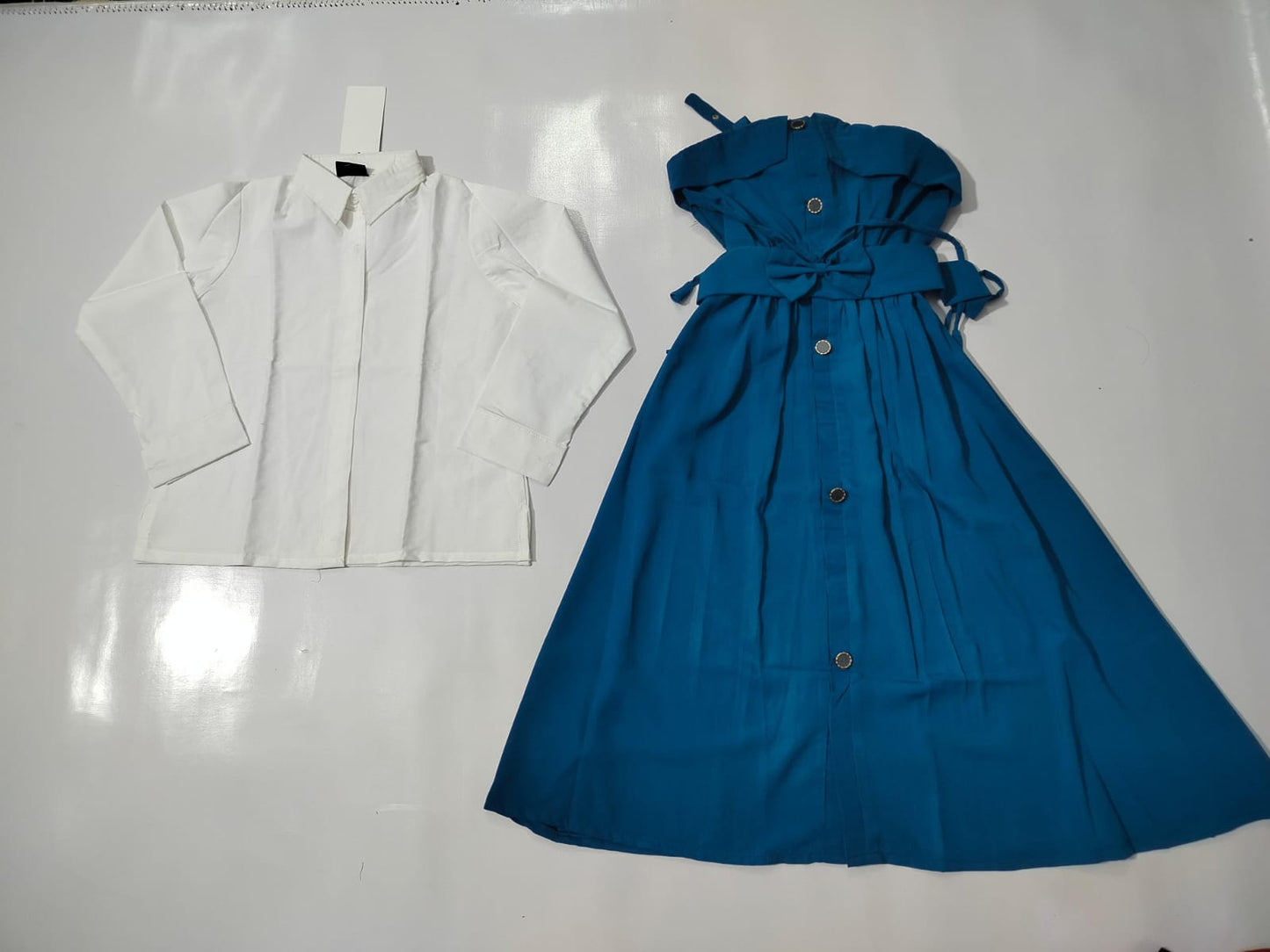 Girls Stylish Romper  Dress with Shirt Set – Ages 11–15 Years