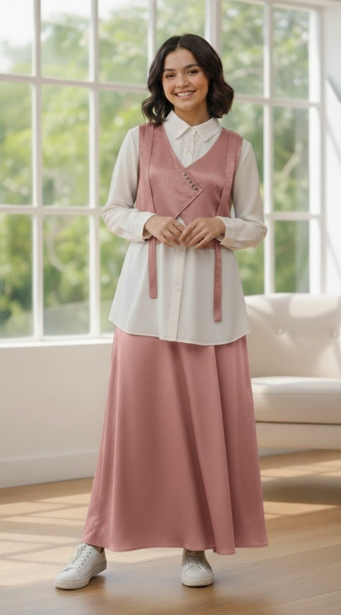 Elegant 3-Piece Plazo, Shirt & Koti Set