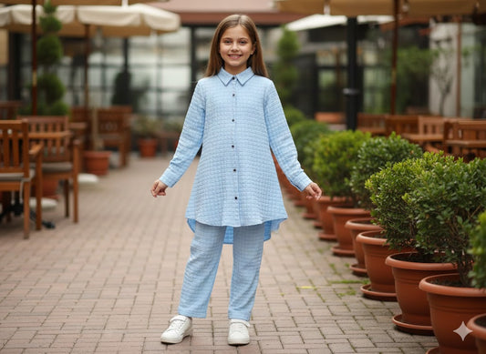 Girls Elegant Bubble Georgette Dress – Ages 6–13 Years