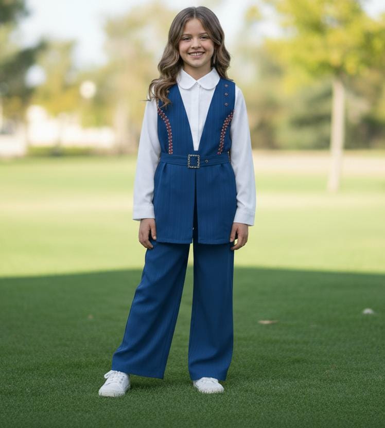 Stylish Girls’ 3-Piece Crush Georgette Set