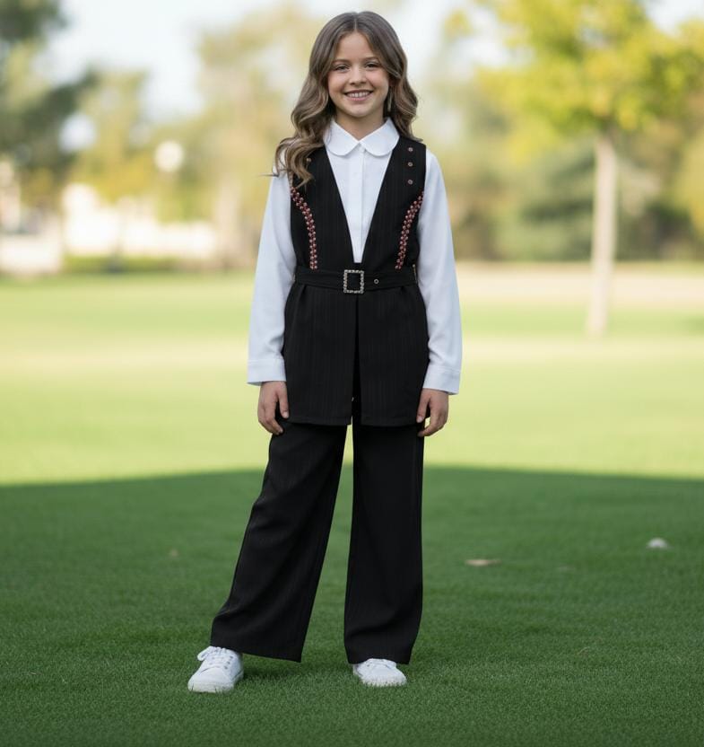 Stylish Girls’ 3-Piece Crush Georgette Set