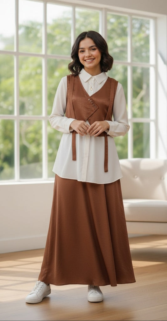 Elegant 3-Piece Plazo, Shirt & Koti Set