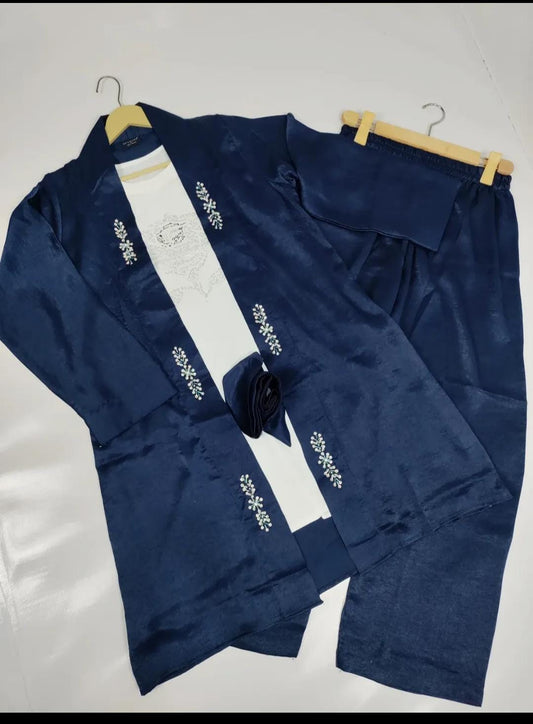 3 PC Stylish Coat Set Premium Shemray Fabric