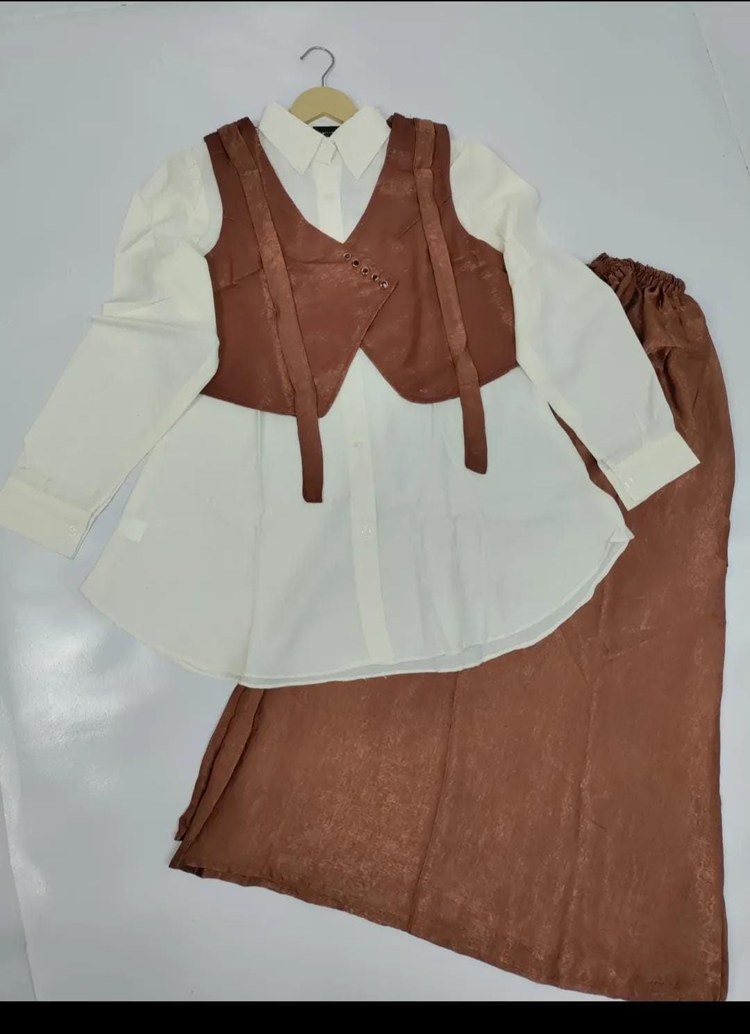 Elegant 3-Piece Plazo, Shirt & Koti Set