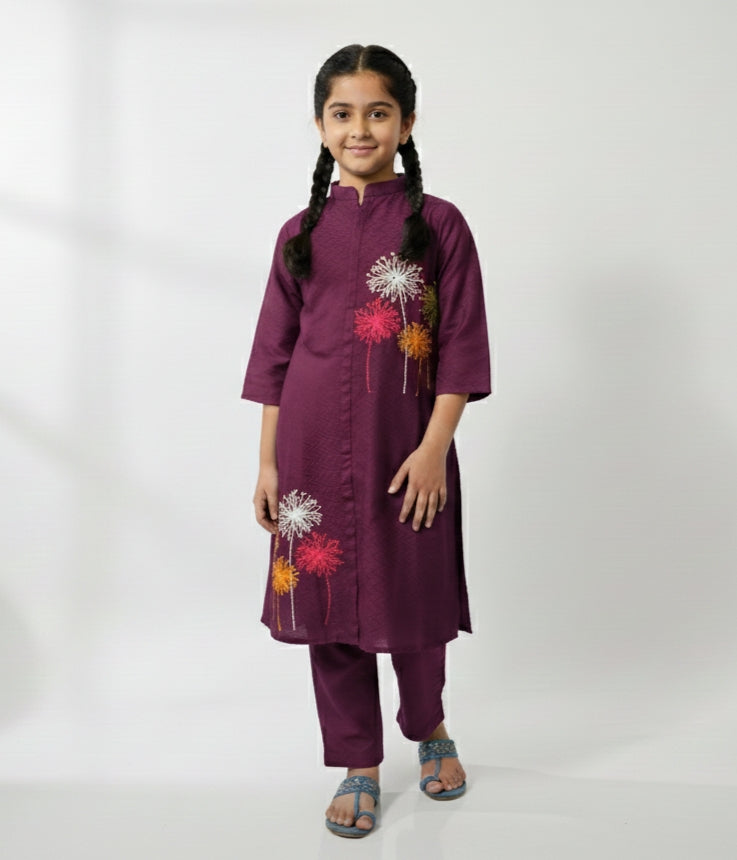 Elegant Cotton Outfit for Kids (Ages 6–13 Years)