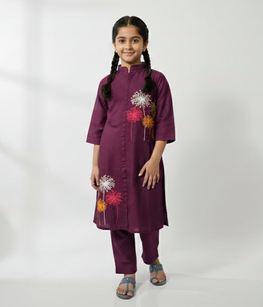 Elegant Cotton Outfit for Kids (Ages 6–13 Years)