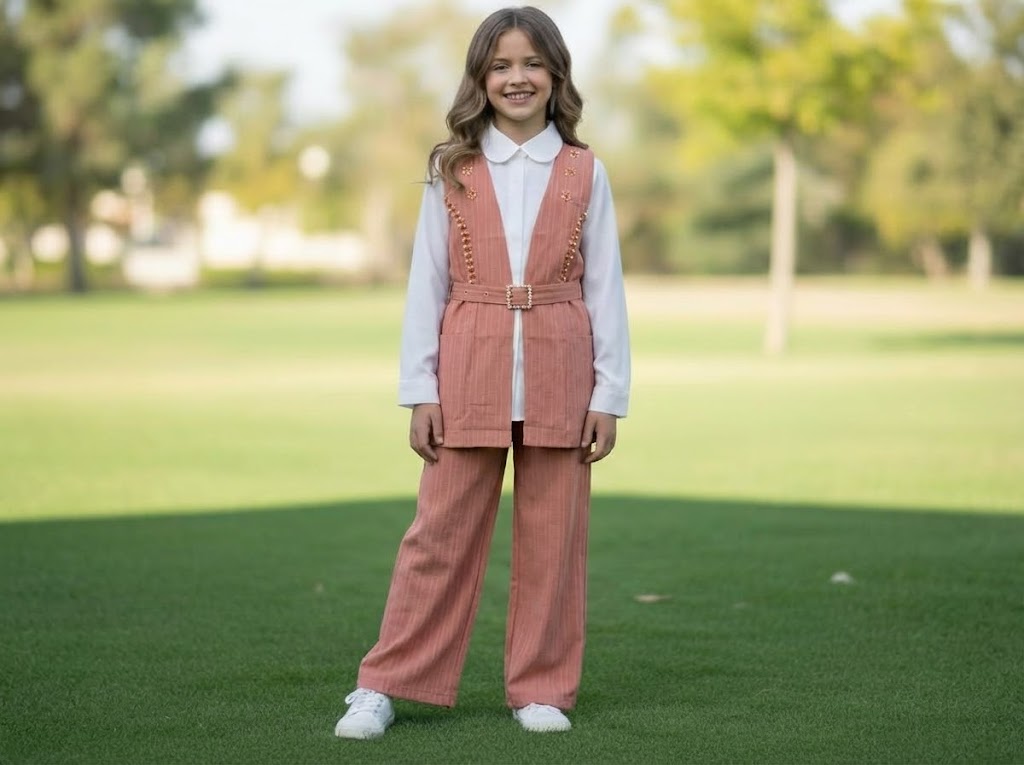 Stylish Girls’ 3-Piece Crush Georgette Set